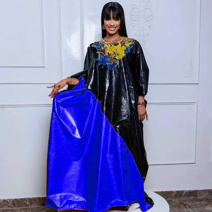 Elegant Bazin Riche Traditional Wedding & Party Dress for Women - B&R African Styles