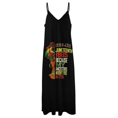 Emancipation Celebration Sleeveless Dress: Honor History with Style - B&R African Styles