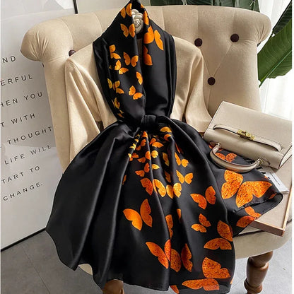 Spring Scarf Women's Luxury Design Scarf Silk Smooth Scarf Soft 85x180cm - B&R African Styles
