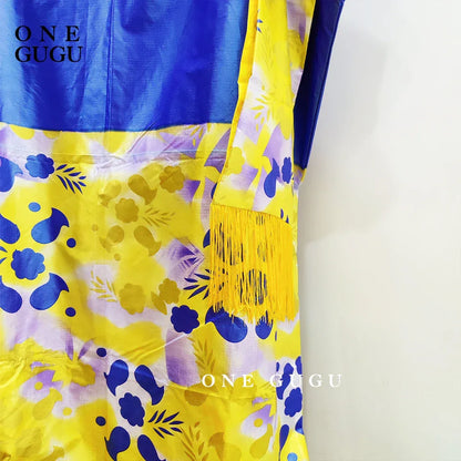 Premium Bazin Riche Boubou with Tassel Shawl - B&R African Styles