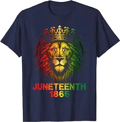 Juneteenth Lion Celebration: African American Freedom T-Shirt for Black History Pride - B&R African Styles