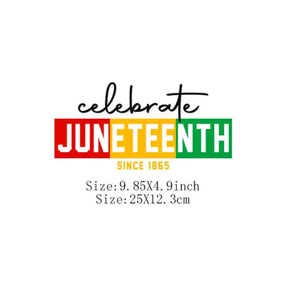 Juneteenth Thermal Sticker For Clothing Iron On Transfer Patch For Women And Men T-Shirt Hoodie DIY Washable Applique On Clothes - B&R African Styles