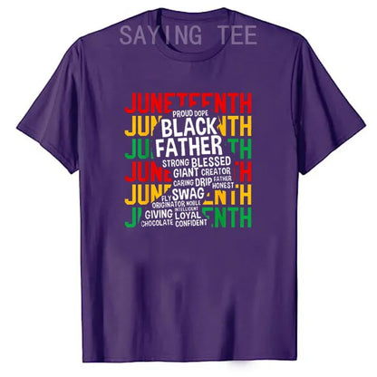 Juneteenth Pride: Stylish Tribute Tee for Proud Black Dads - Elevate Father's Day & Black History with Fashion - B&R African Styles