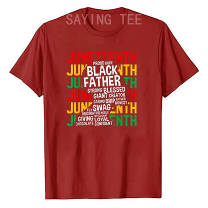 Juneteenth Pride: Stylish Tribute Tee for Proud Black Dads - Elevate Father's Day & Black History with Fashion - B&R African Styles