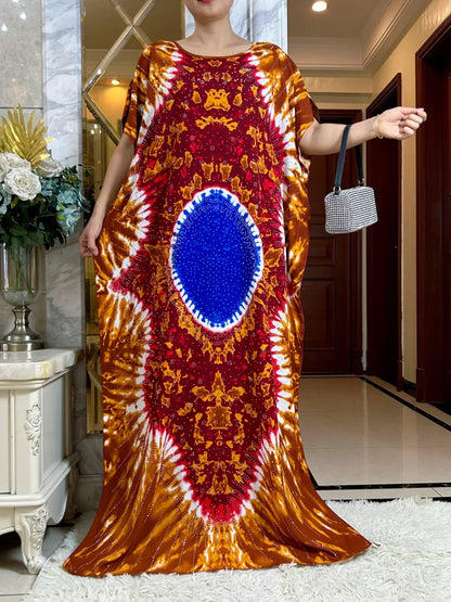 Summer Cotton Kaftan Abaya with Big Scarf – Comfortable & Stylish - B&R African Styles
