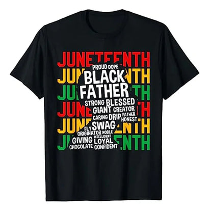 Juneteenth Pride: Stylish Tribute Tee for Proud Black Dads - Elevate Father's Day & Black History with Fashion - B&R African Styles