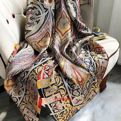 Spring Scarf Women's Luxury Design Scarf Silk Smooth Scarf Soft 85x180cm - B&R African Styles