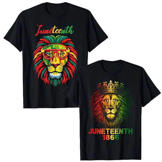 Juneteenth Lion Celebration: African American Freedom T-Shirt for Black History Pride