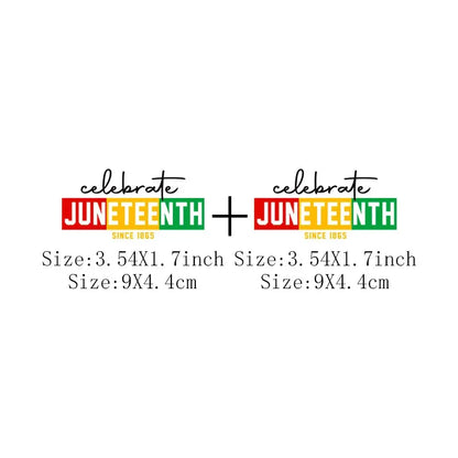 Juneteenth Thermal Sticker For Clothing Iron On Transfer Patch For Women And Men T-Shirt Hoodie DIY Washable Applique On Clothes - B&R African Styles