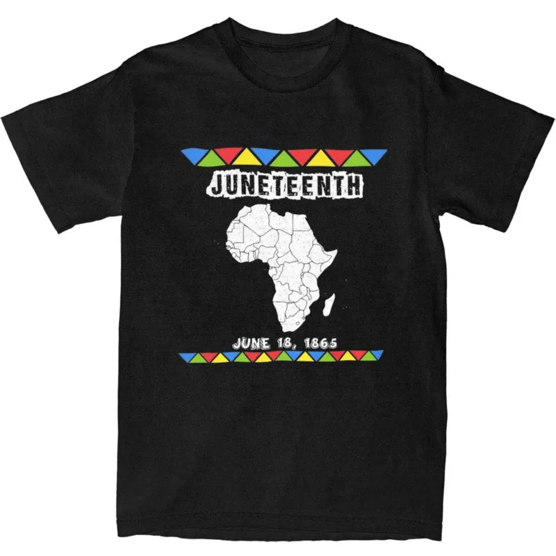 Men Women's Juneteenth Day T-Shirt Accessories Novelty Pure Cotton Africa Black Men Women T Shirts Top Tee Clothes Summer