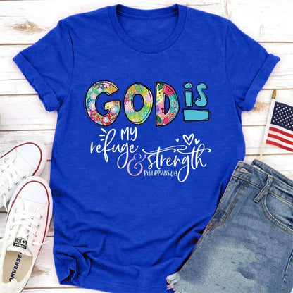 GOD IS Strength Print Women T Shirt Short Sleeve O Neck Loose Women Tshirt Ladies Tee Shirt Tops Clothes Camisetas Mujer - B&R African Styles