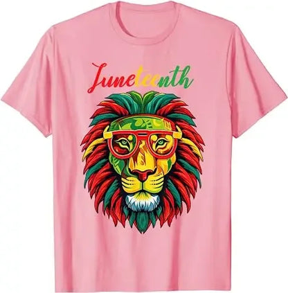 Juneteenth Lion: Empowering Freedom Tee - B&R African Styles