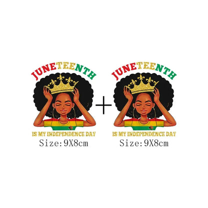 Juneteenth Thermal Sticker For Clothing Iron On Transfer Patch For Women And Men T-Shirt Hoodie DIY Washable Applique On Clothes - B&R African Styles