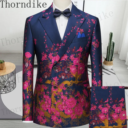 Thorndike Men's Suit Tuxedo 3pcs Slim Fit Blazer - B&R African Styles