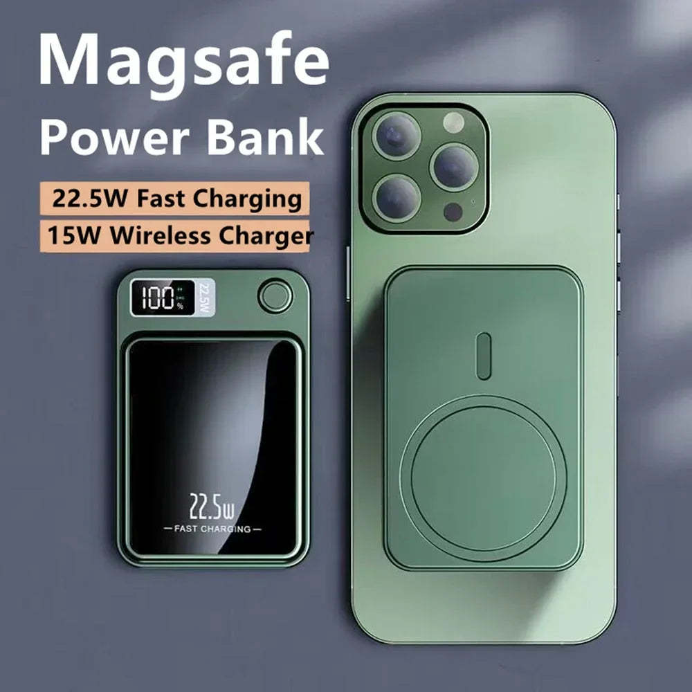 Magnetic Wireless Power Bank Fast Charger