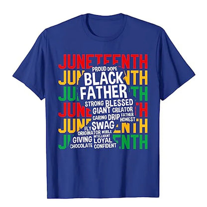 Juneteenth Pride: Stylish Tribute Tee for Proud Black Dads - Elevate Father's Day & Black History with Fashion - B&R African Styles