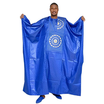 African Clothes For Couples Traditional Bazin Embroidery - B&R African Styles