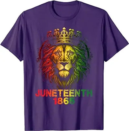 Juneteenth Lion Celebration: African American Freedom T-Shirt for Black History Pride - B&R African Styles