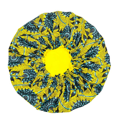 Satin Lined Bonnet Women Big Size Beauty Print Satin Silk Bonnet - B&R African Styles
