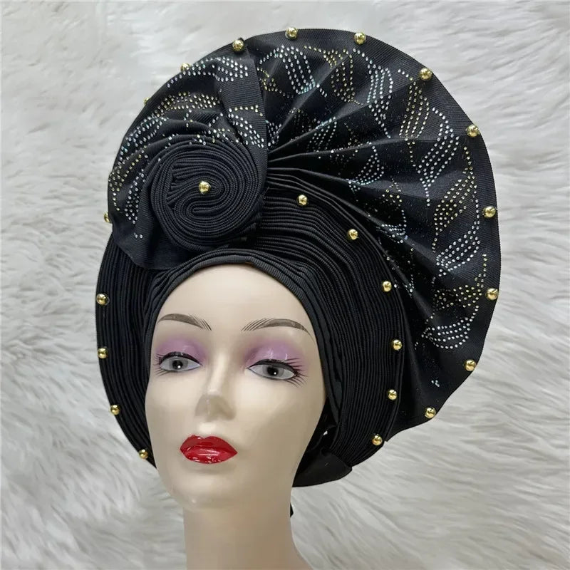 Cap Gele Aso Oke Auto Gele Headtie Handmade African Cap Nigerian Wedding Gele W ...