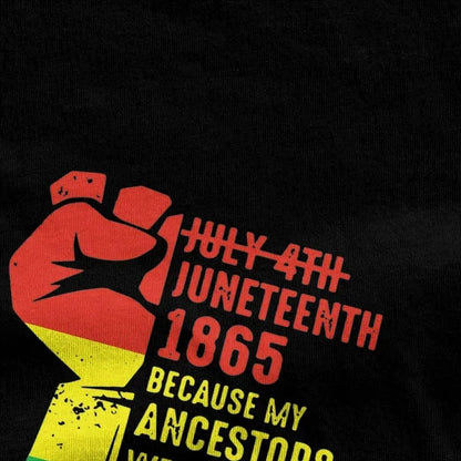 Juneteenth 1865 Men Women T Shirts Black History Apparel Vintage Tees T-Shirts Cotton Gift Idea Clothes - B&R African Styles