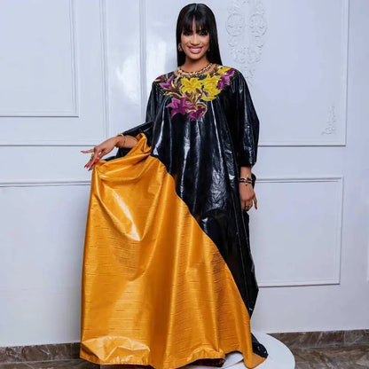 Elegant Bazin Riche Traditional Wedding & Party Dress for Women - B&R African Styles
