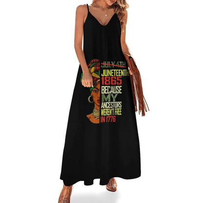 Emancipation Celebration Sleeveless Dress: Honor History with Style - B&R African Styles