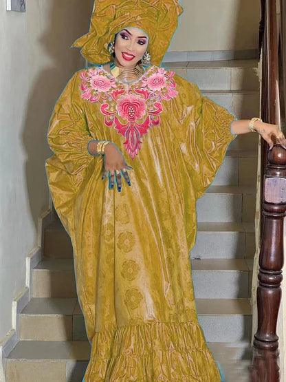 African Bazin Long Dresses For Special Events - B&R African Styles