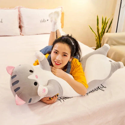 Cute Soft Long Cat Pillow Plush Toys Stuffed - B&R African Styles