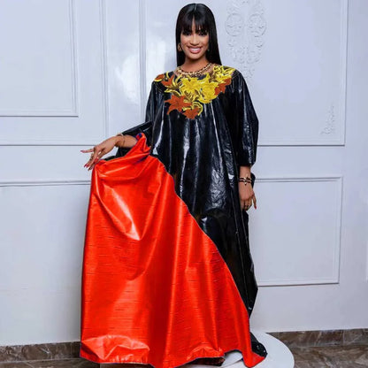 Elegant Bazin Riche Traditional Wedding & Party Dress for Women - B&R African Styles