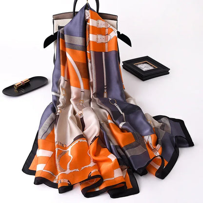 Spring Scarf Women's Luxury Design Scarf Silk Smooth Scarf Soft 85x180cm - B&R African Styles