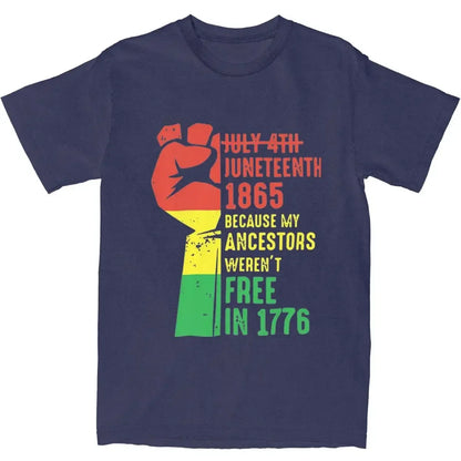 Juneteenth 1865 Men Women T Shirts Black History Apparel Vintage Tees T-Shirts Cotton Gift Idea Clothes - B&R African Styles