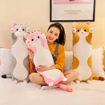 Cute Soft Long Cat Pillow Plush Toys Stuffed - B&R African Styles