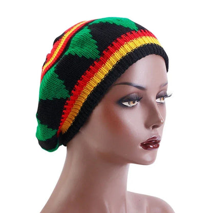 Rasta Knitted Beanie - B&R African Styles
