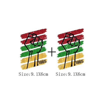 Juneteenth Thermal Sticker For Clothing Iron On Transfer Patch For Women And Men T-Shirt Hoodie DIY Washable Applique On Clothes - B&R African Styles
