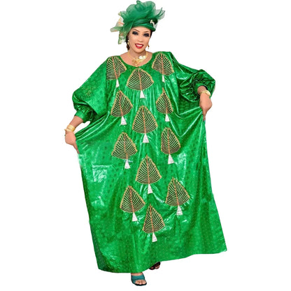 Embroidery African Kaftan Dress - B&R African Styles
