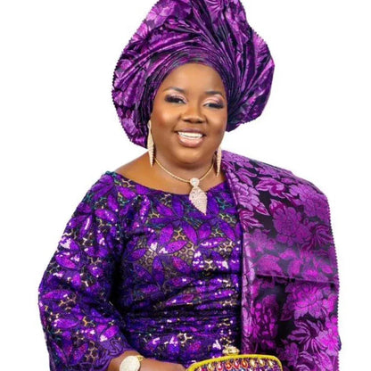 Nigeria Fashion 3D Sego Headtie Wraps Fabric 2pieces/Pack For Women - B&R African Styles