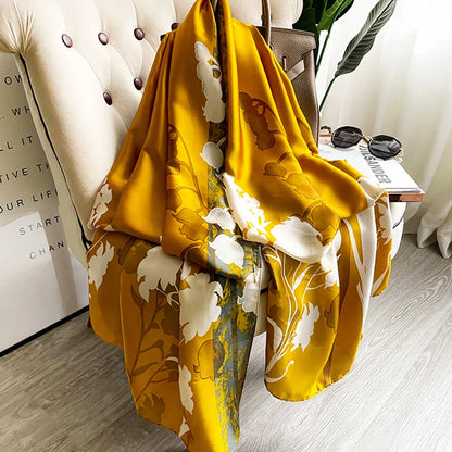 Spring Scarf Women's Luxury Design Scarf Silk Smooth Scarf Soft 85x180cm - B&R African Styles
