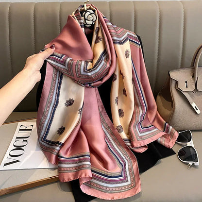Spring Scarf Women's Luxury Design Scarf Silk Smooth Scarf Soft 85x180cm - B&R African Styles
