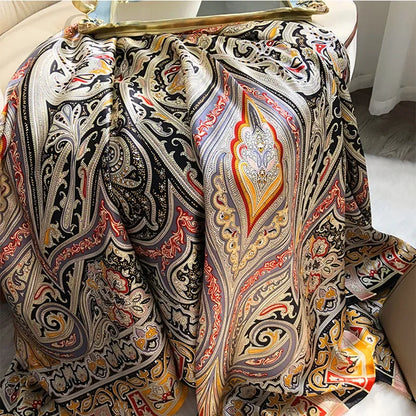 Spring Scarf Women's Luxury Design Scarf Silk Smooth Scarf Soft 85x180cm - B&R African Styles