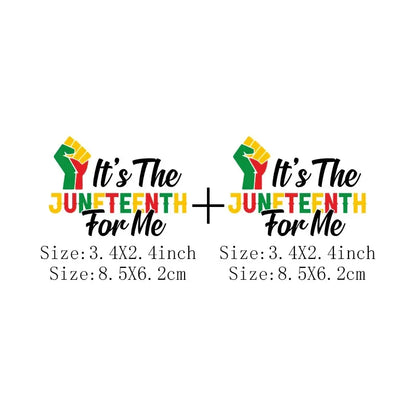 Juneteenth Thermal Sticker For Clothing Iron On Transfer Patch For Women And Men T-Shirt Hoodie DIY Washable Applique On Clothes - B&R African Styles