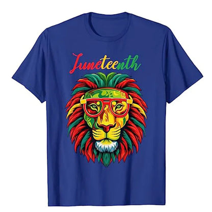 Juneteenth Lion: Empowering Freedom Tee - B&R African Styles