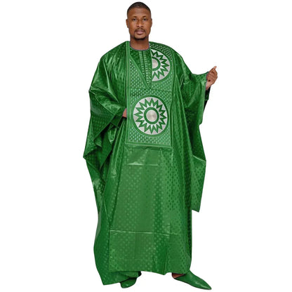 African Clothes For Couples Traditional Bazin Embroidery - B&R African Styles