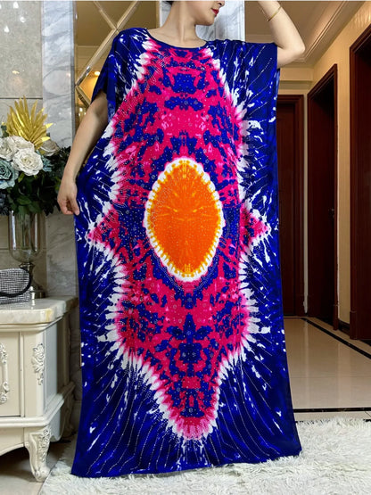 Summer Cotton Kaftan Abaya with Big Scarf – Comfortable & Stylish - B&R African Styles
