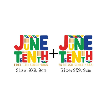 Juneteenth Thermal Sticker For Clothing Iron On Transfer Patch For Women And Men T-Shirt Hoodie DIY Washable Applique On Clothes - B&R African Styles