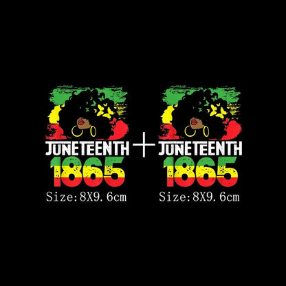 Juneteenth Thermal Sticker For Clothing Iron On Transfer Patch For Women And Men T-Shirt Hoodie DIY Washable Applique On Clothes - B&R African Styles