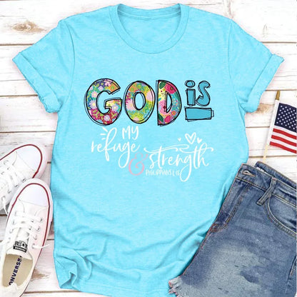 GOD IS Strength Print Women T Shirt Short Sleeve O Neck Loose Women Tshirt Ladies Tee Shirt Tops Clothes Camisetas Mujer - B&R African Styles