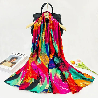 Spring Scarf Women's Luxury Design Scarf Silk Smooth Scarf Soft 85x180cm - B&R African Styles
