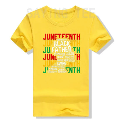 Juneteenth Pride: Stylish Tribute Tee for Proud Black Dads - Elevate Father's Day & Black History with Fashion - B&R African Styles