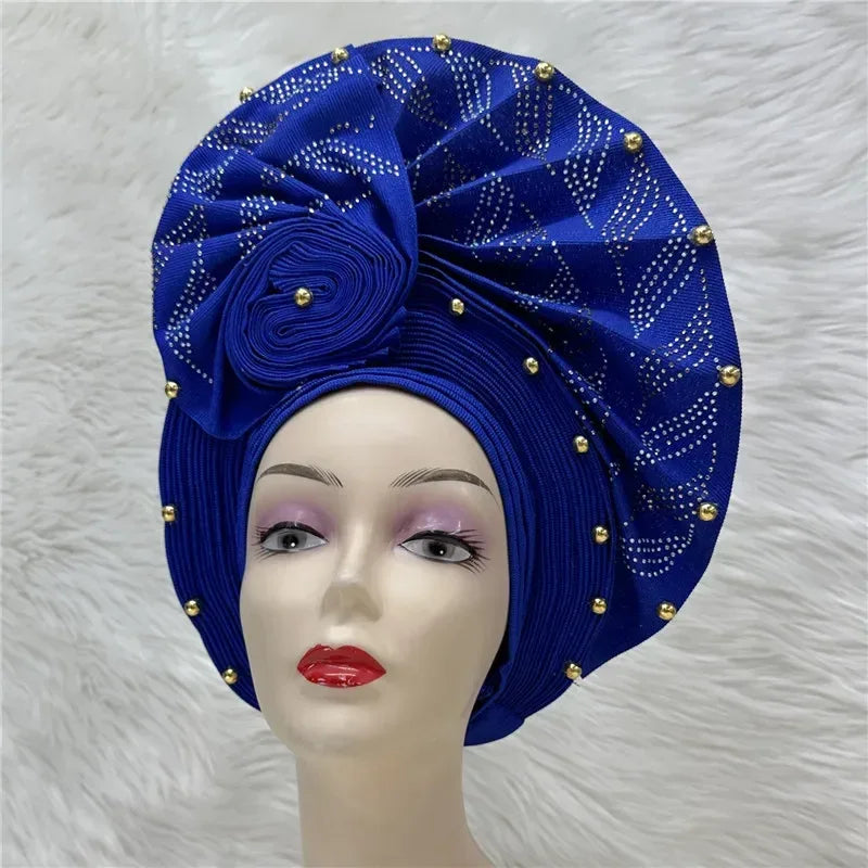 Cap Gele Aso Oke Auto Gele Headtie Handmade African Cap Nigerian Wedding Gele W ...